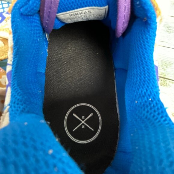 Inkkas Hendrix Womens 9 Sneakers Casual Floral Patchwork Walking Shoes Colorful - Picture 4 of 13